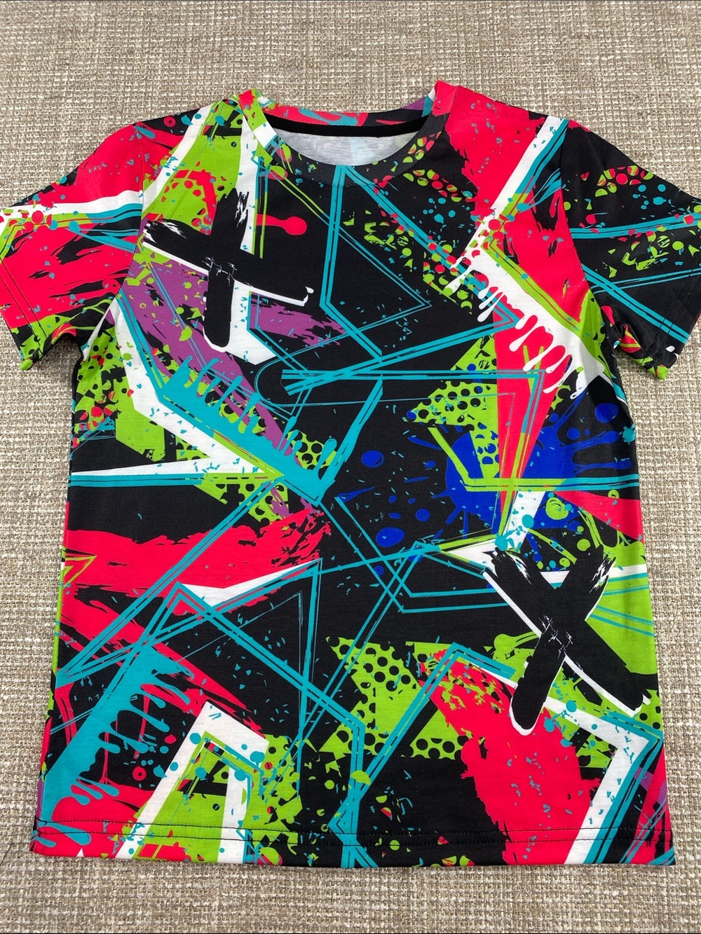 Kids Graphic Active Tee - Neon Multi